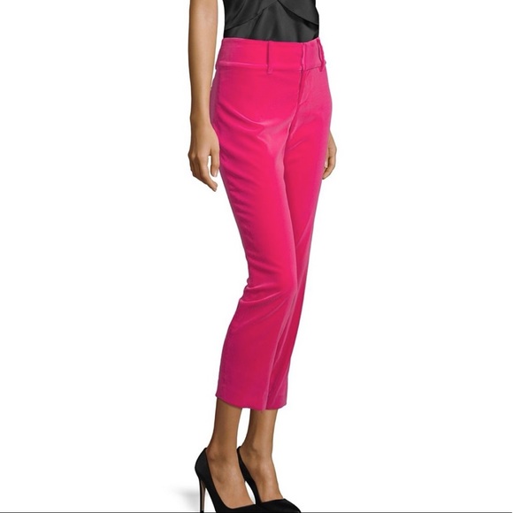 Alice & Olivia Stacey Velvet Slim Ankle Pants - Picture 6 of 16
